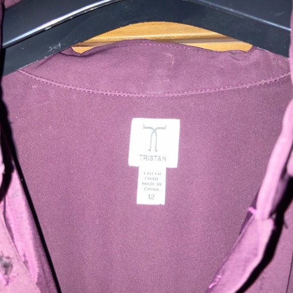 Midi Burgundy Dress perfect condition size 12 - Picture 2 of 3